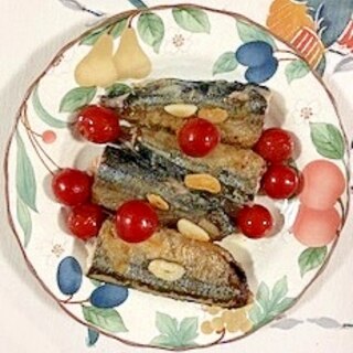 秋刀魚のオリーブオイル焼き